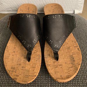 Vionic Atlantic Anitra Black Platform Wedge Sandal